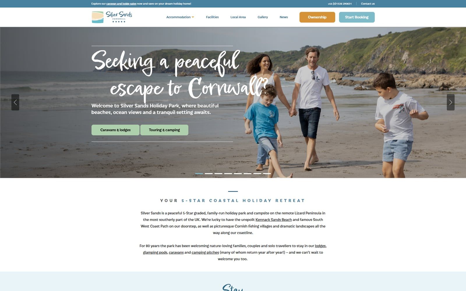 Silver Sands Holiday Park homepage
